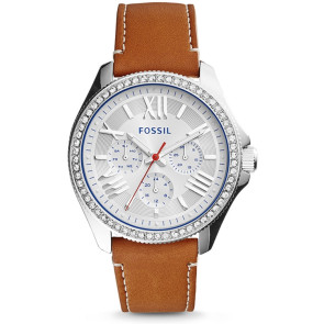 Watch strap Fossil AM4623 Leather Brown 20mm